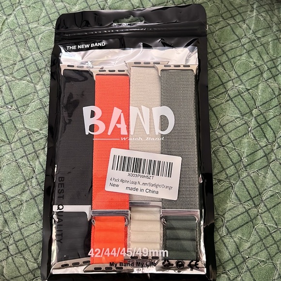 NWT 4 Pack Smart Watch Bands Fits 42 mm 44mm 45mm 49mm adjustable 4 colors nylon - Picture 4 of 4